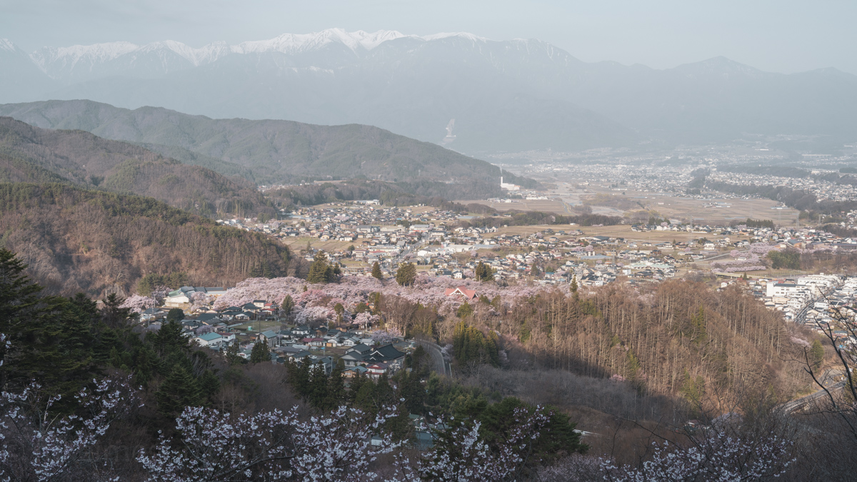 月蔵山のビュースポットからの眺め