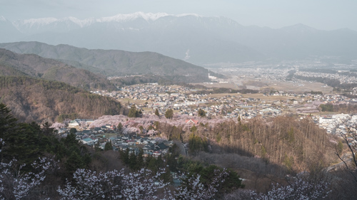 高遠城址公園を望むビューポイント(月蔵山)への行き方